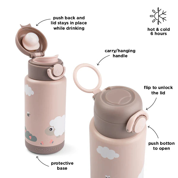 Insulated bottle 340 ml Tiny farm Powder