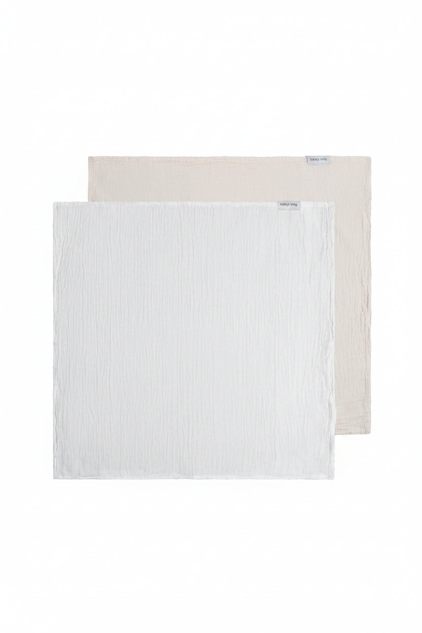 Hydrofiele doek Tender Linnen / White 65x65cm - 2-pack