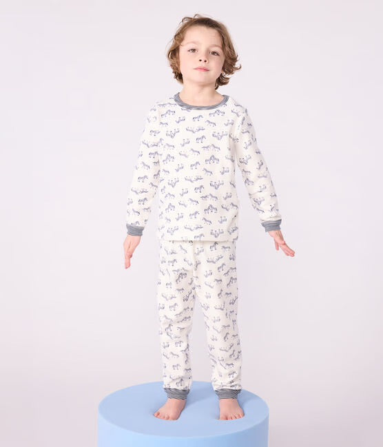 Fluwele pyjama met zebraprint