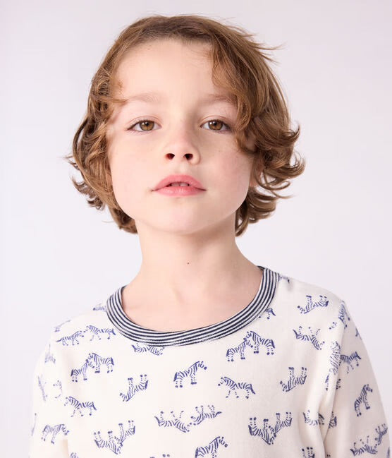 Fluwele pyjama met zebraprint