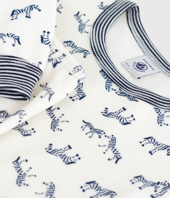 Fluwele pyjama met zebraprint
