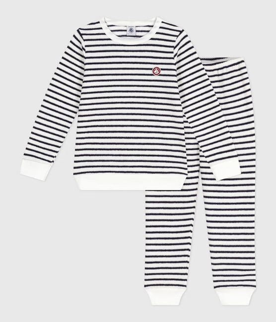 Pyjama in badstof met strepen