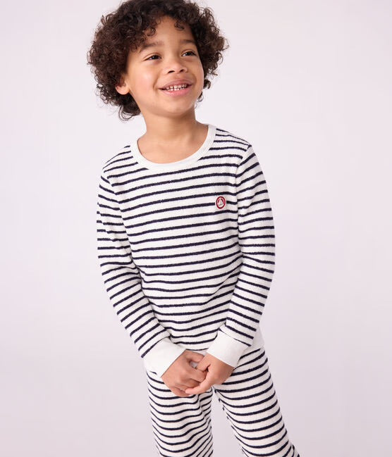 Pyjama in badstof met strepen