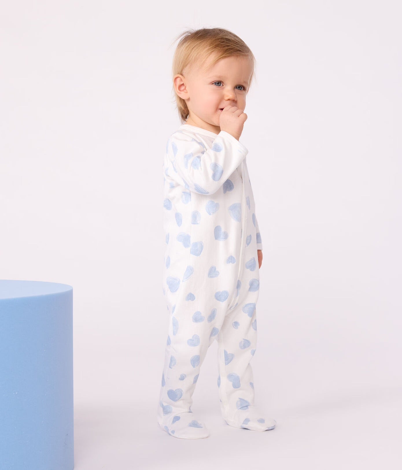 Fleece pyjama met hartjesprint