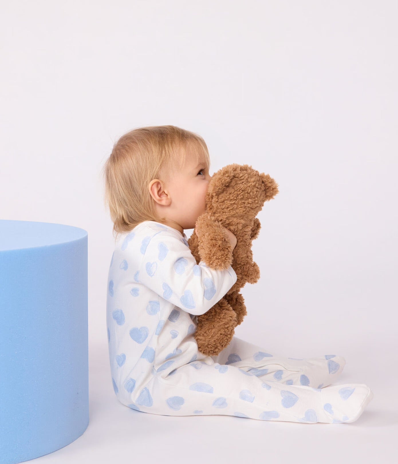 Fleece pyjama met hartjesprint