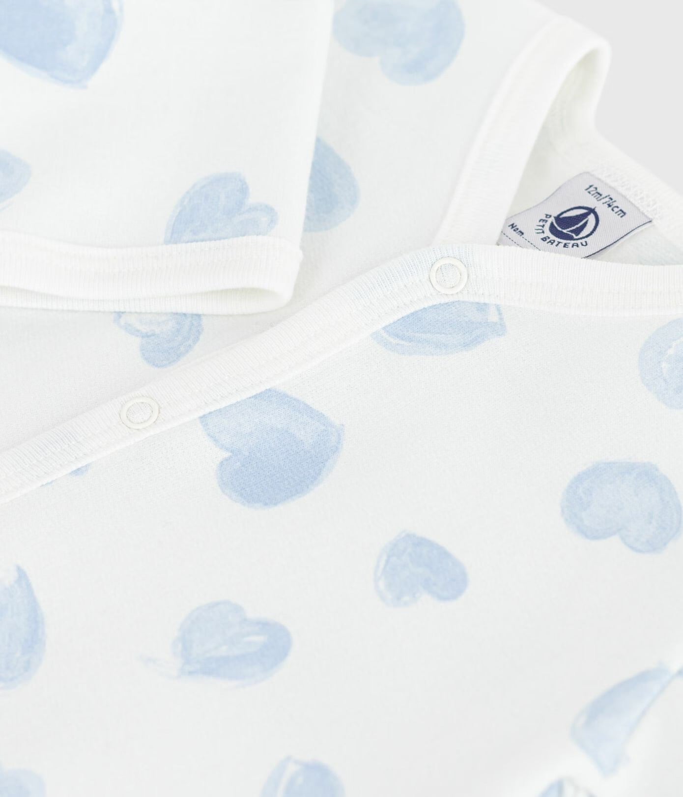 Fleece pyjama met hartjesprint