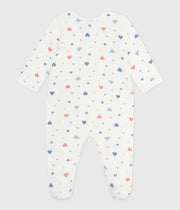 Fluwelen pyjama met hartjesprint
