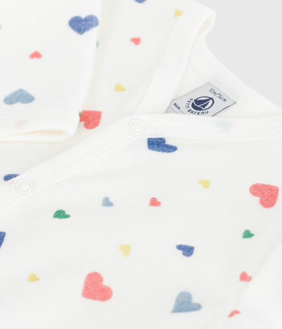 Fluwelen pyjama met hartjesprint