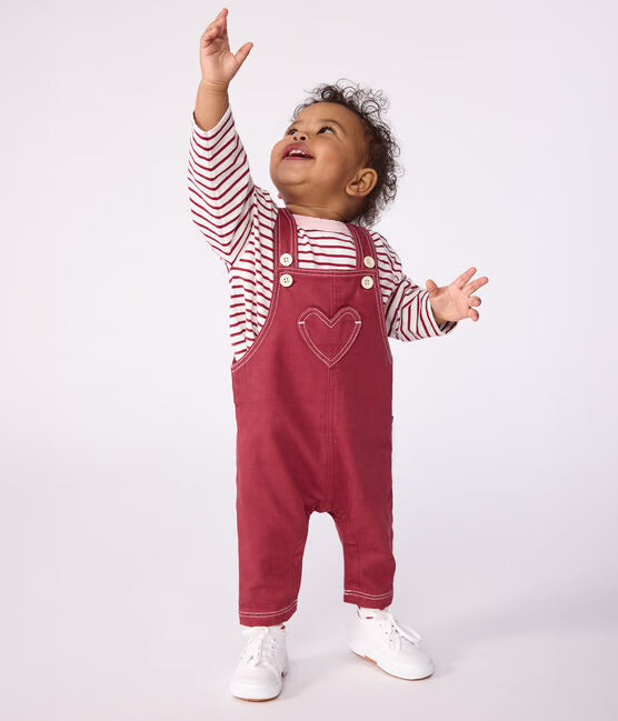 Babysalopette in gekleurde denim