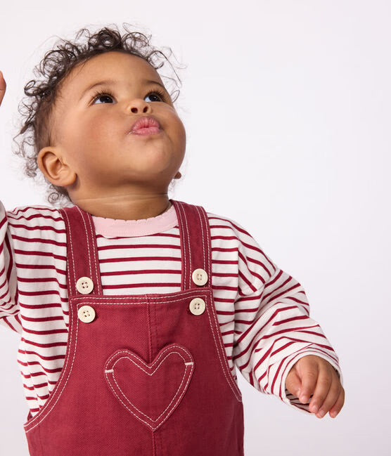 Babysalopette in gekleurde denim
