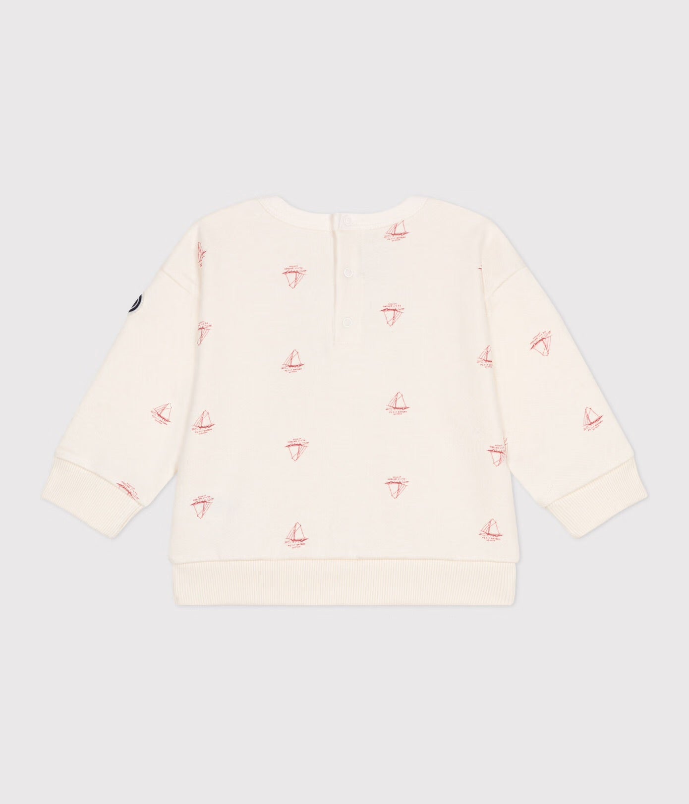 Babysweater met vintage bootprint