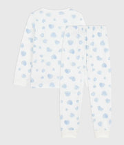 Pyjama in fleece met hartjesprint