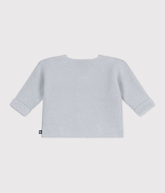 Gebreid katoenen vestje in ribbelsteek