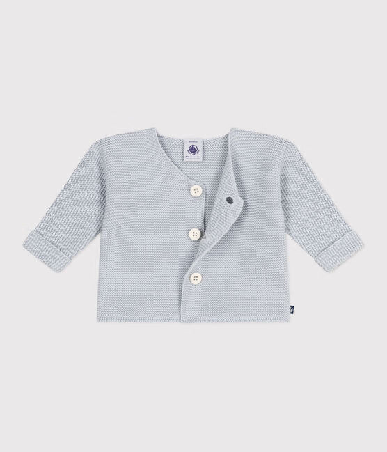 Gebreid katoenen vestje in ribbelsteek