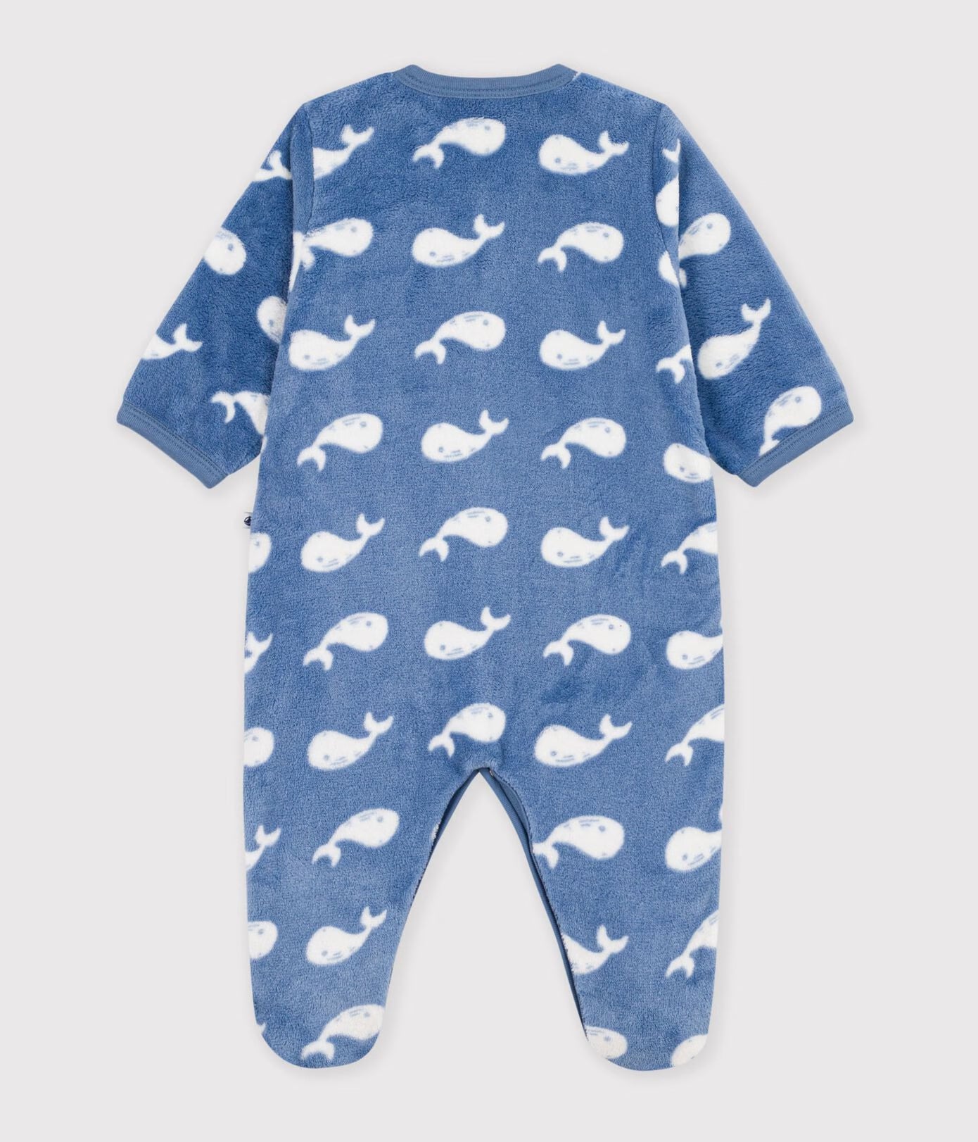 Fleece overpyjama voor baby's met walvisprint
