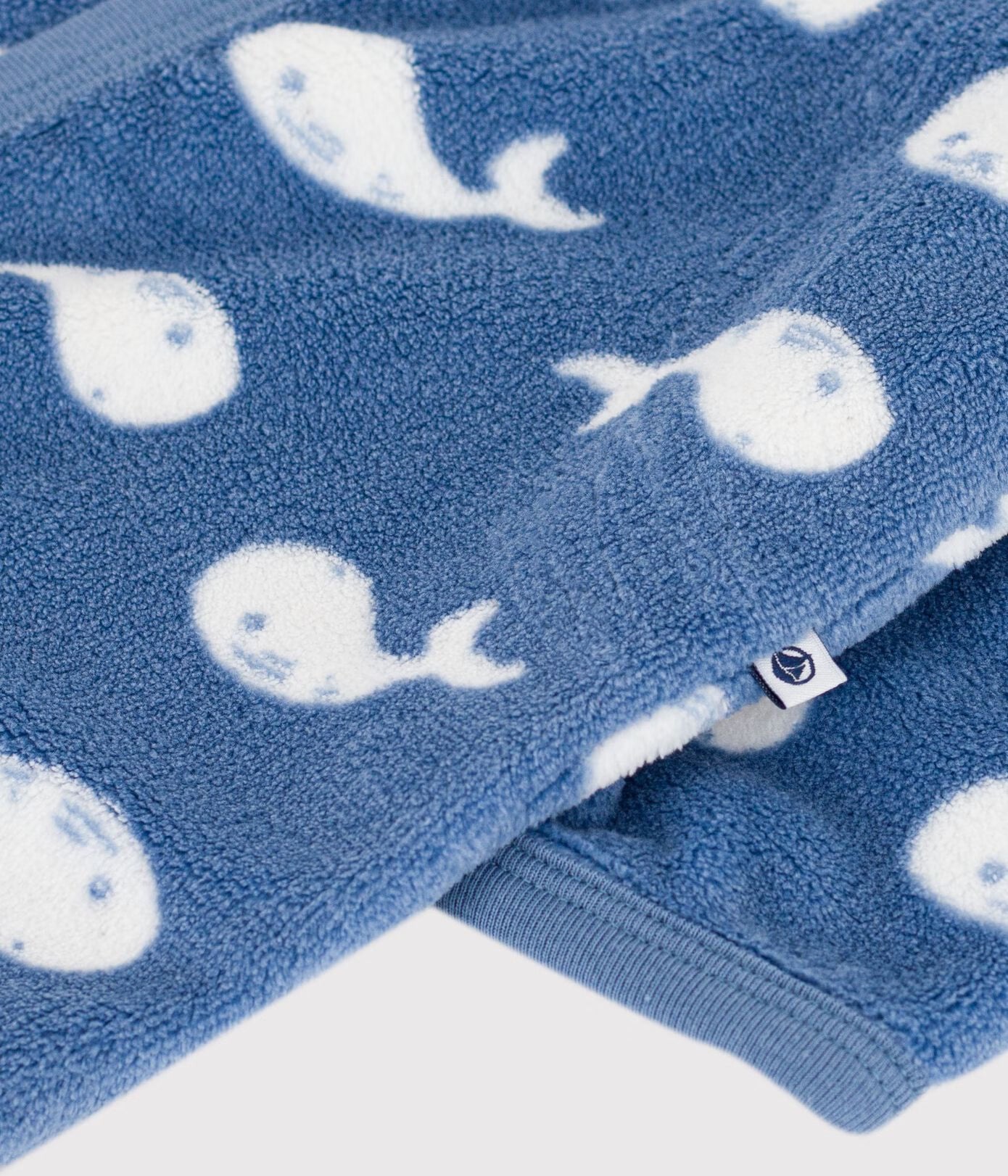 Fleece overpyjama voor baby's met walvisprint