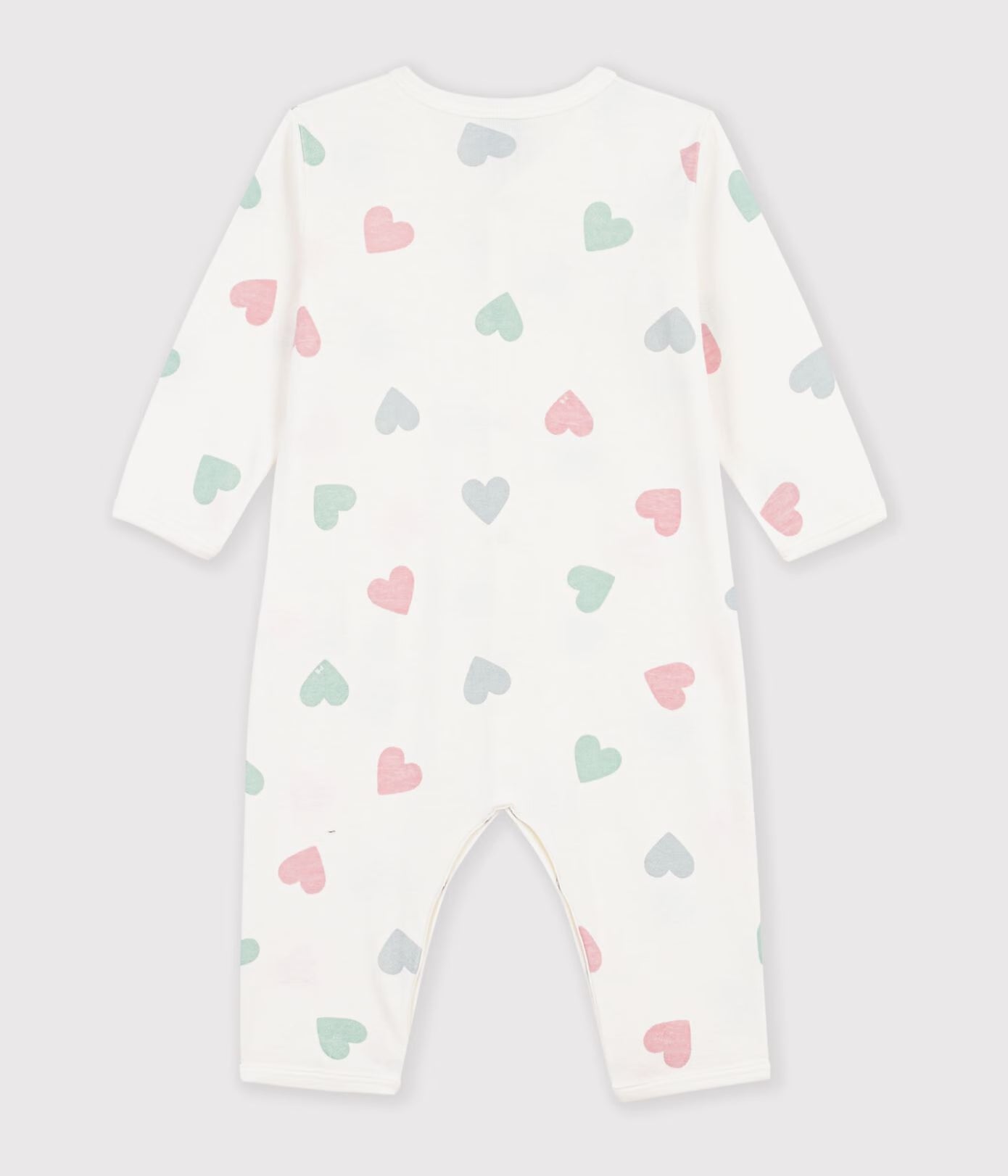 Babypyjama zonder voetjes van katoen met hartjesprint