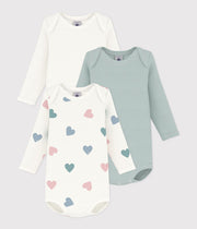 Set van katoenen body's met lange mouwen en print