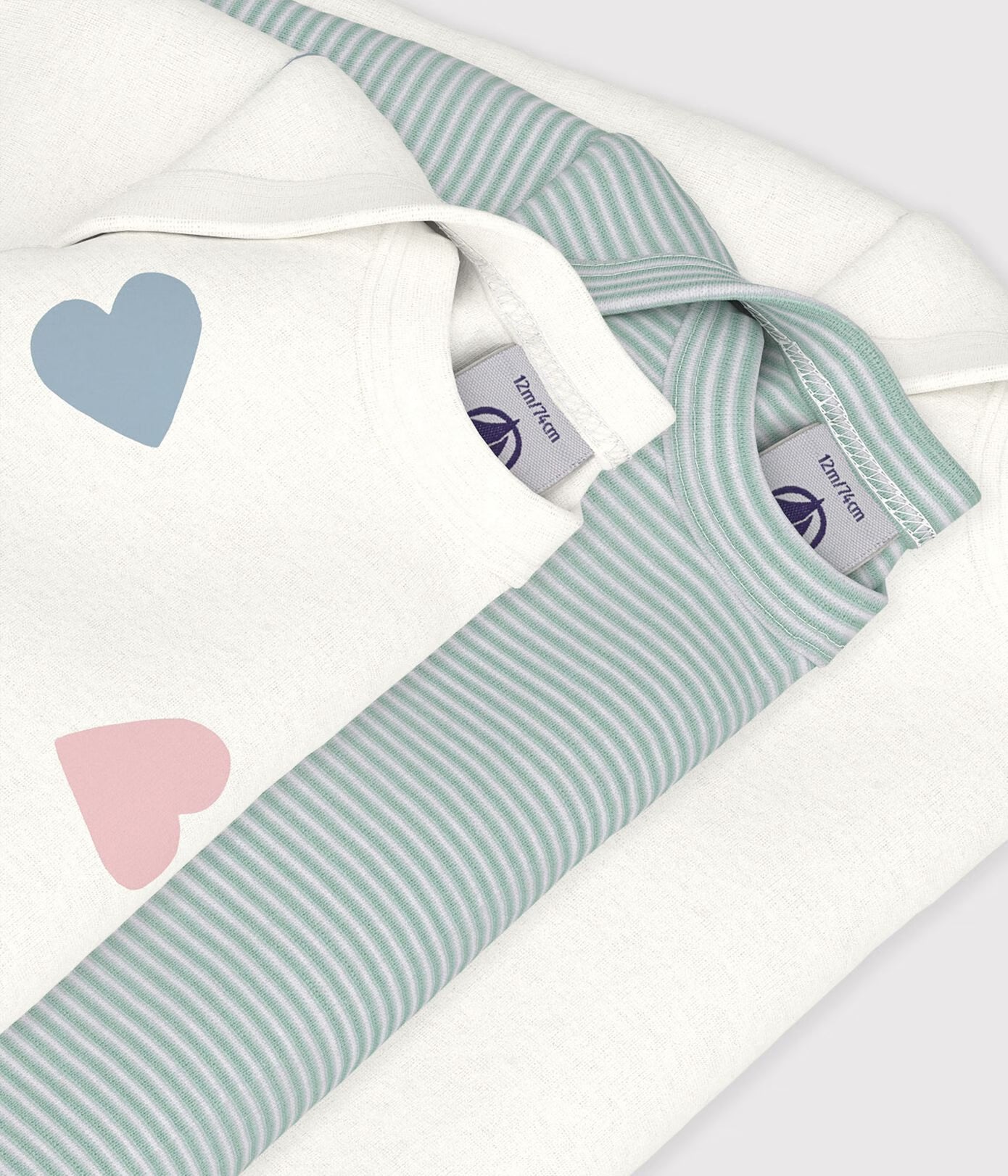 Set van katoenen body's met lange mouwen en print
