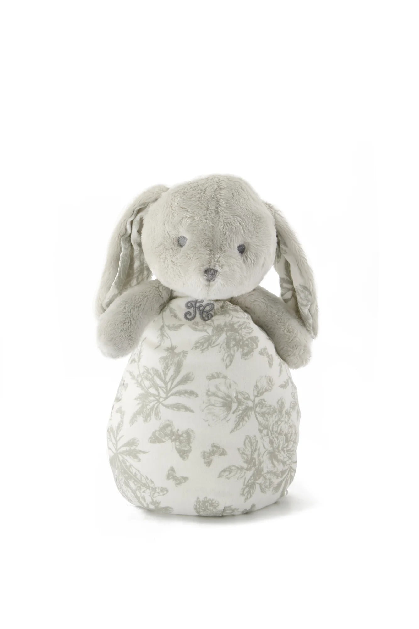 Augustin le lapin musicale Toile de Jouy rose