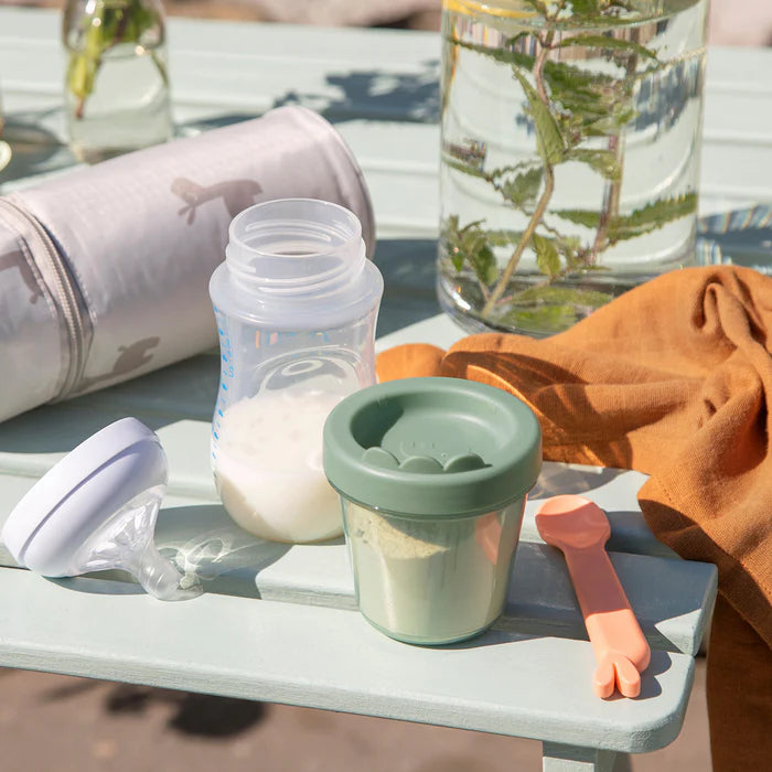 Baby Food container 3-pack Croco Green