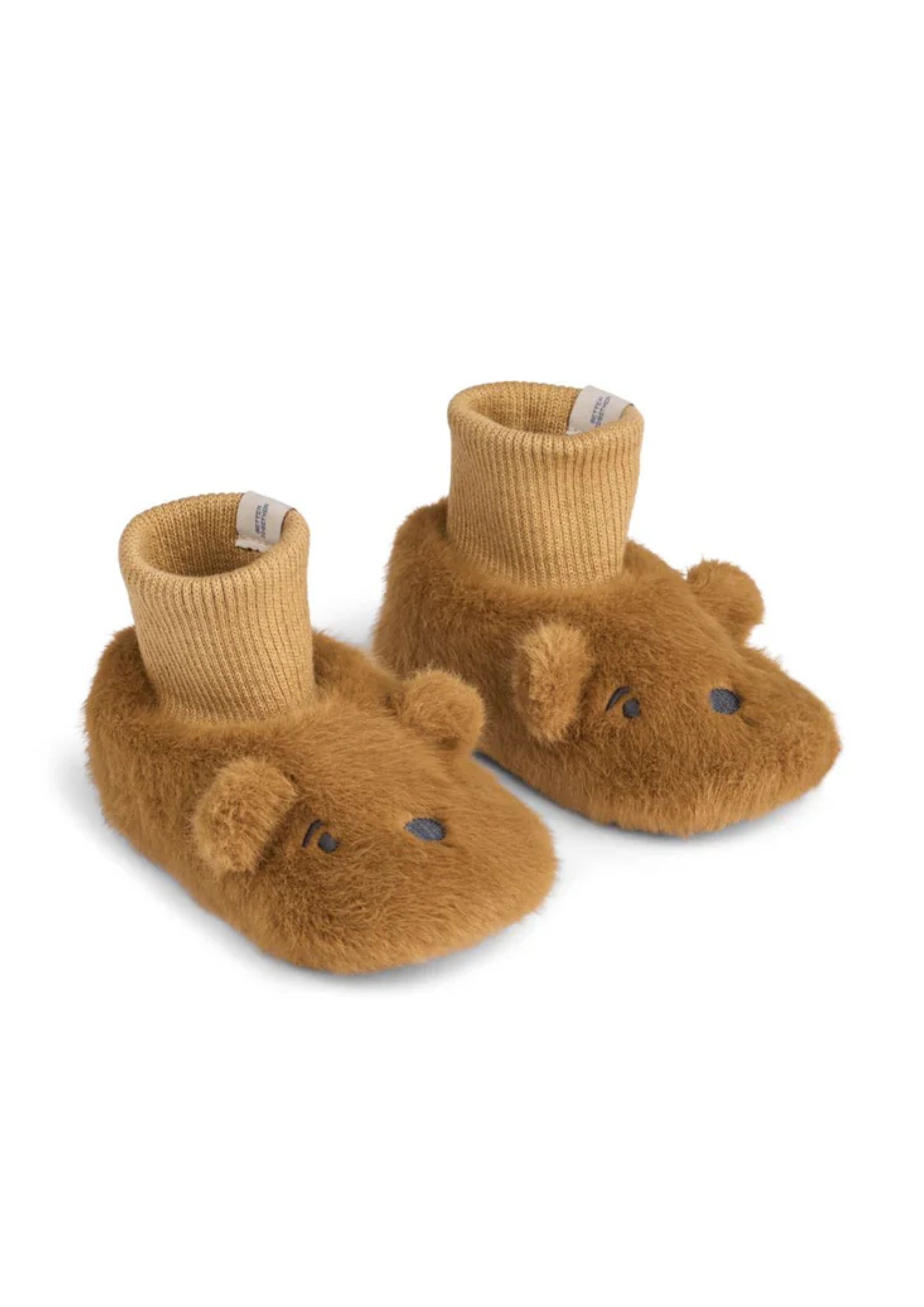 Beth Bear plush slippers Golden caramel