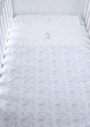 Donsovertrek bed + kussensloop Blue garden party