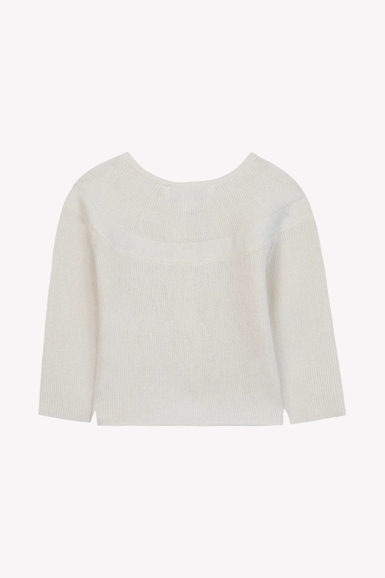 Cardigan Ecru broderie moutons