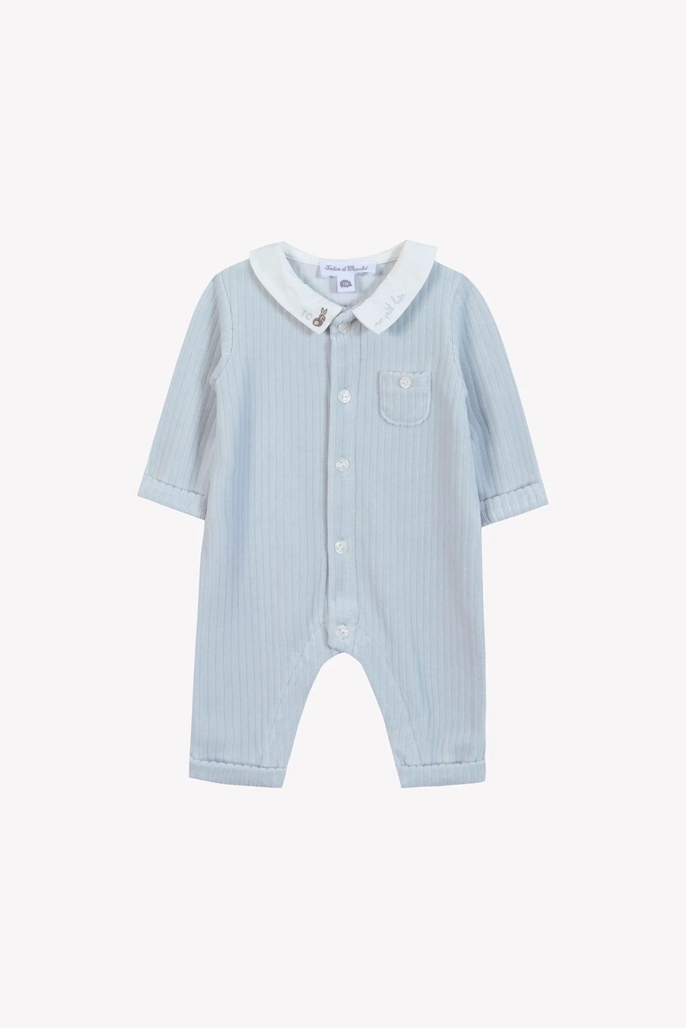 Babypakje Bleu céleste velours