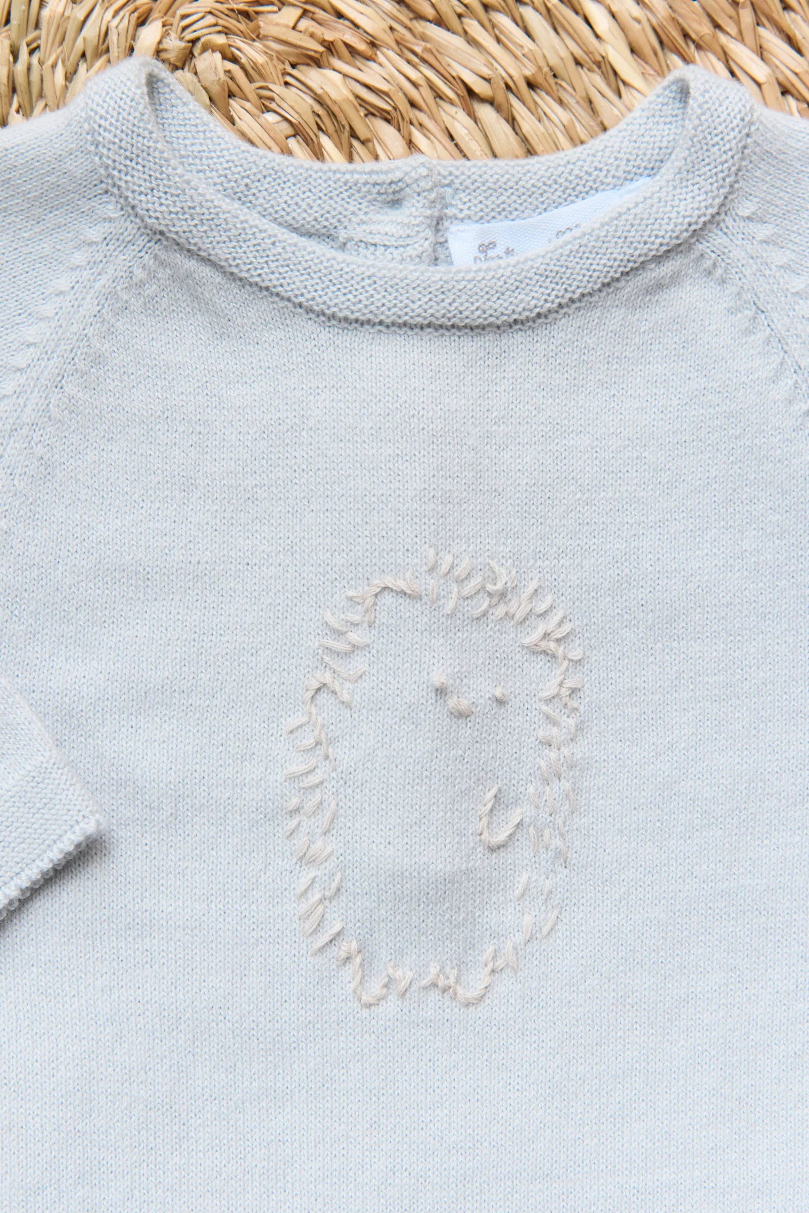 Babypakje Bleu céleste broderie hérisson