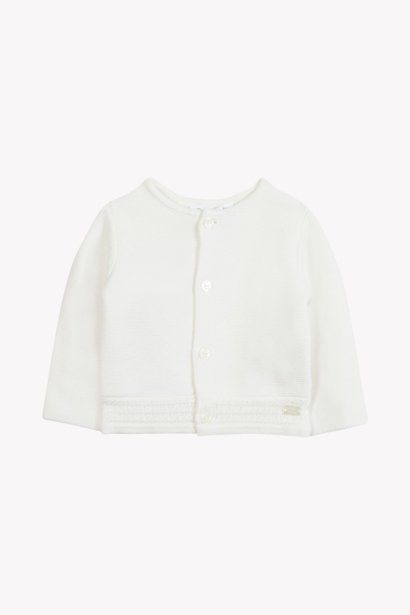 Cardigan Ecru coton liseré