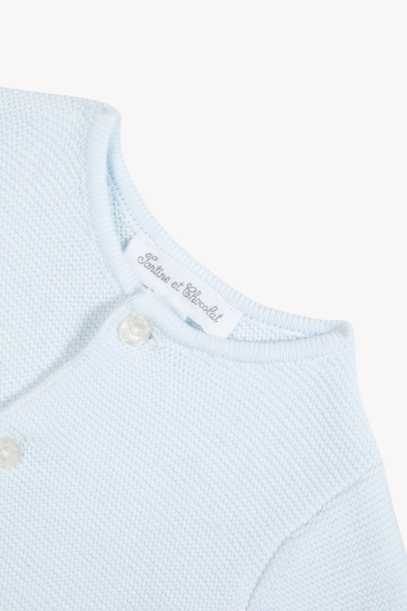Cardigan Ciel coton liseré