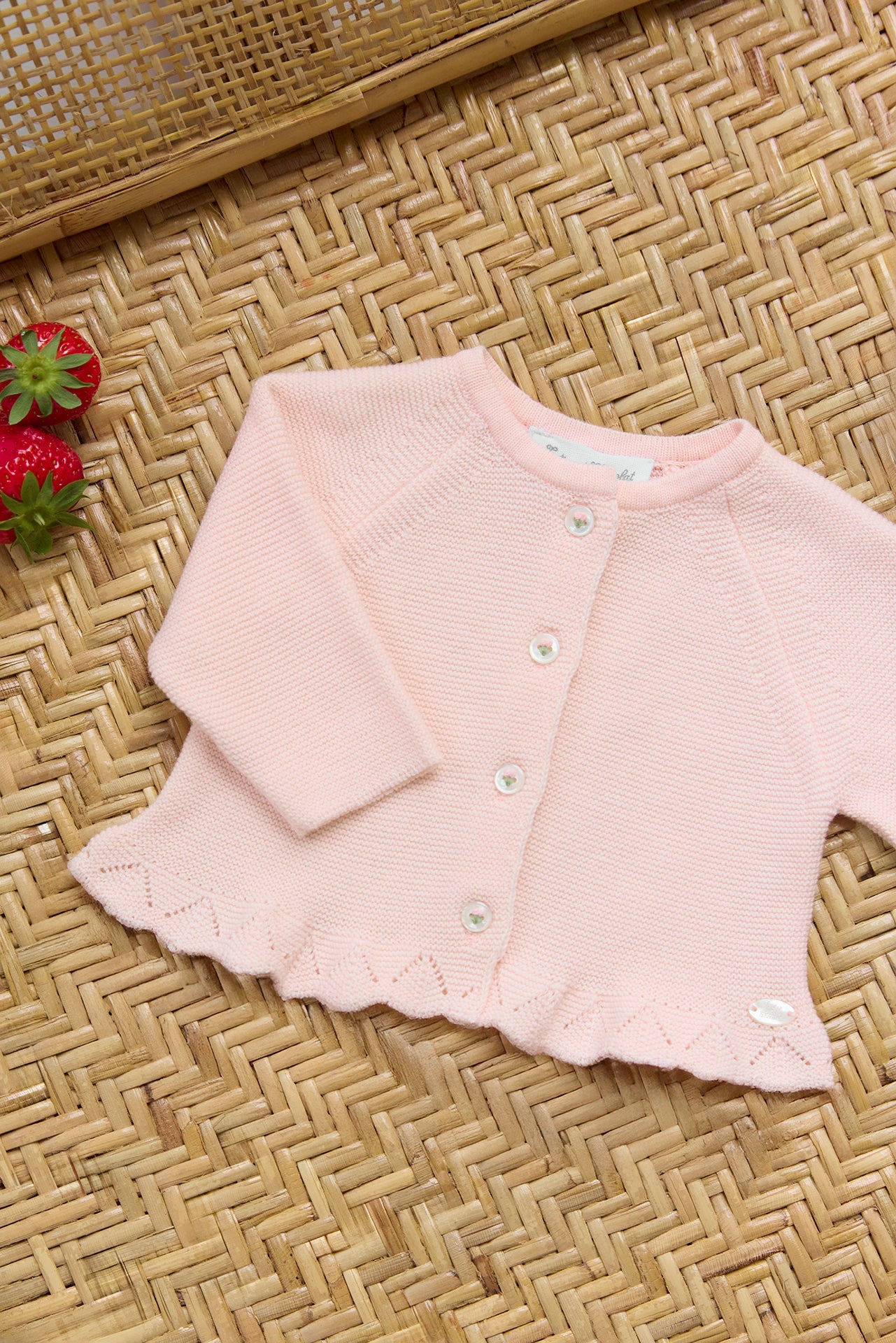 Cardigan Rose coton