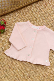 Cardigan Rose coton