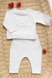 Ensemble Ecru broderie lapin