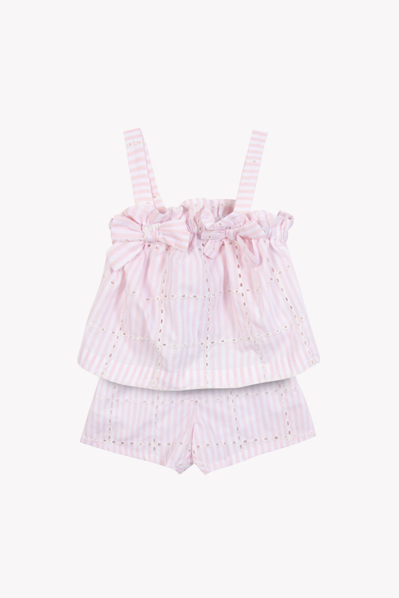 Playsuit Rose coton rayures