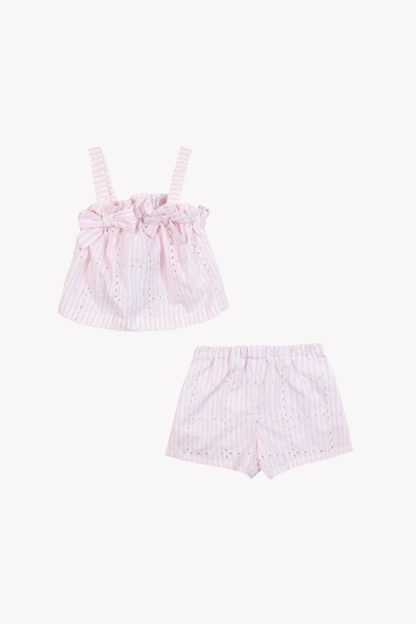 Playsuit Rose coton rayures