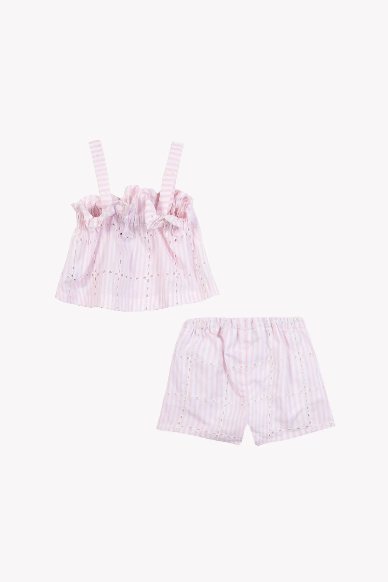 Playsuit Rose coton rayures