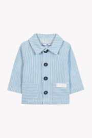 Veste Bleu nuage coton rayures