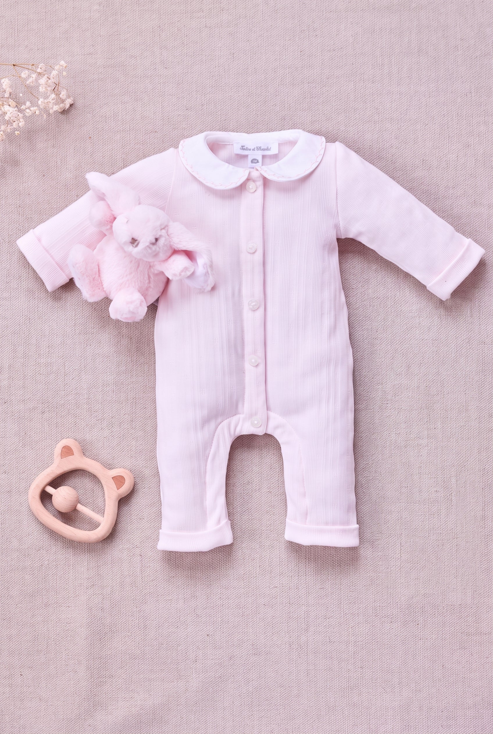 Cotton dew Peter pan collar Jumpsuit