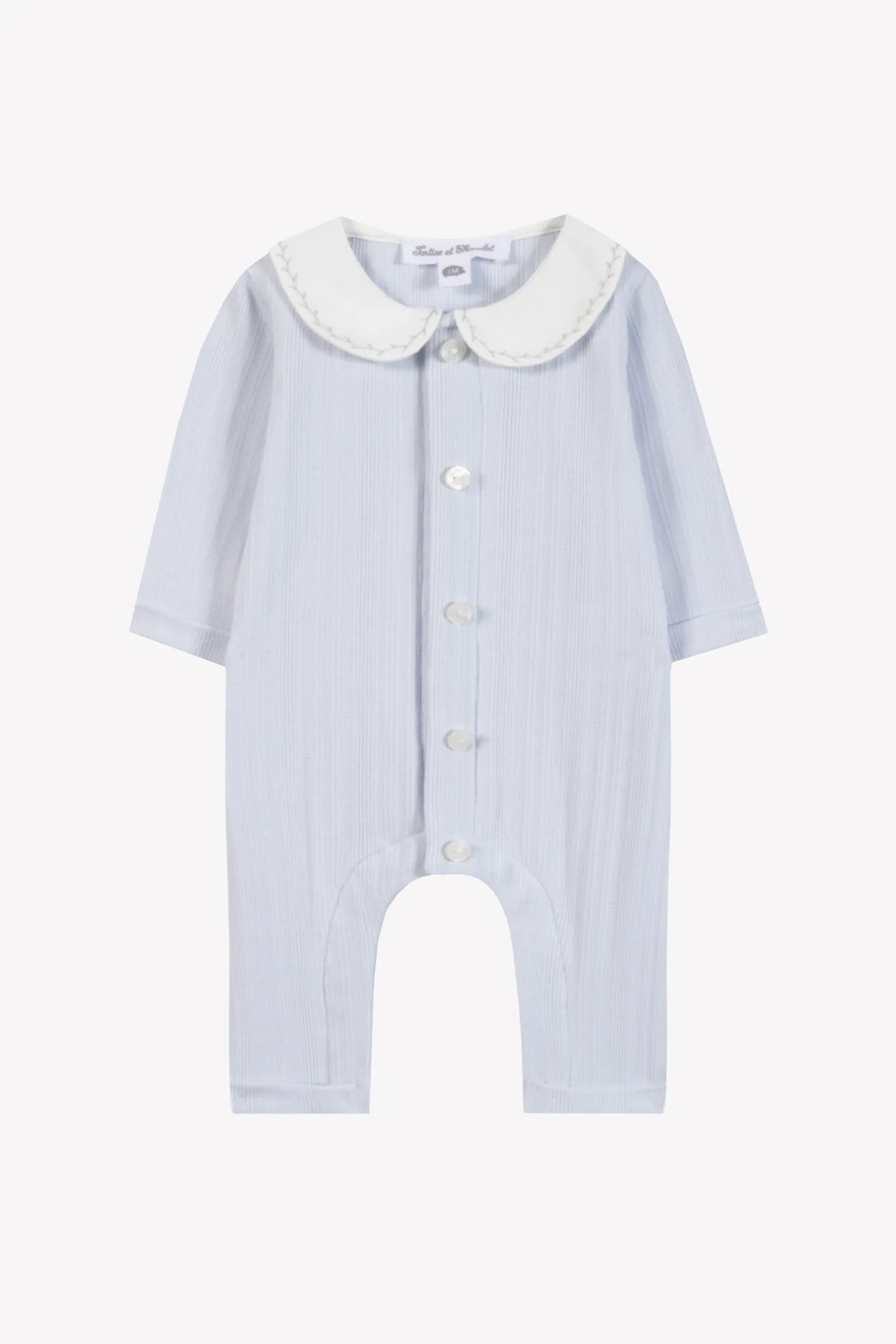 Cotton sky Peter pan collar Jumpsuit