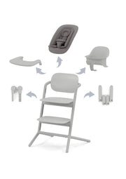 Lemo 4-in-1 kinderstoel Suede Grey