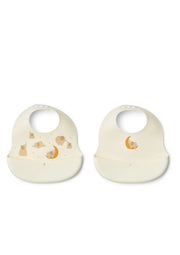 Ember printed bib 2-pack Crème de la Crème