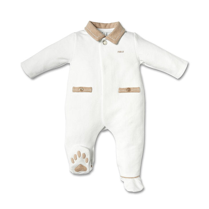 Pyjama teddybeer beige