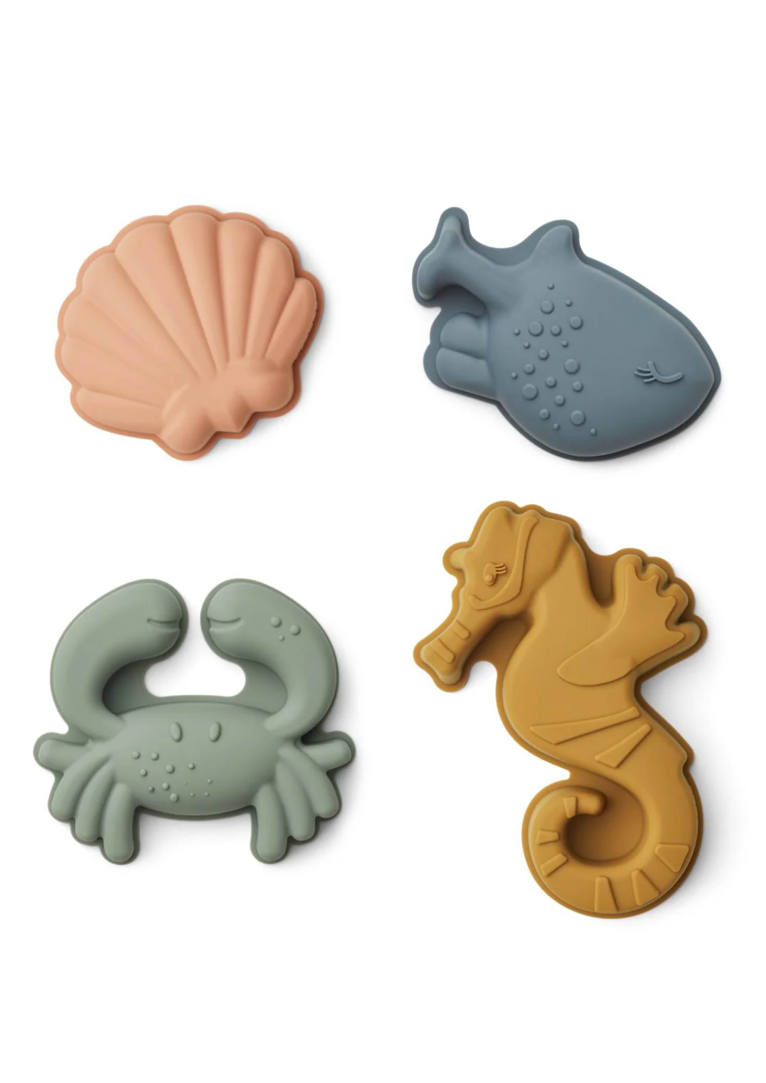 Gill sea creatures sand moulds 4pack