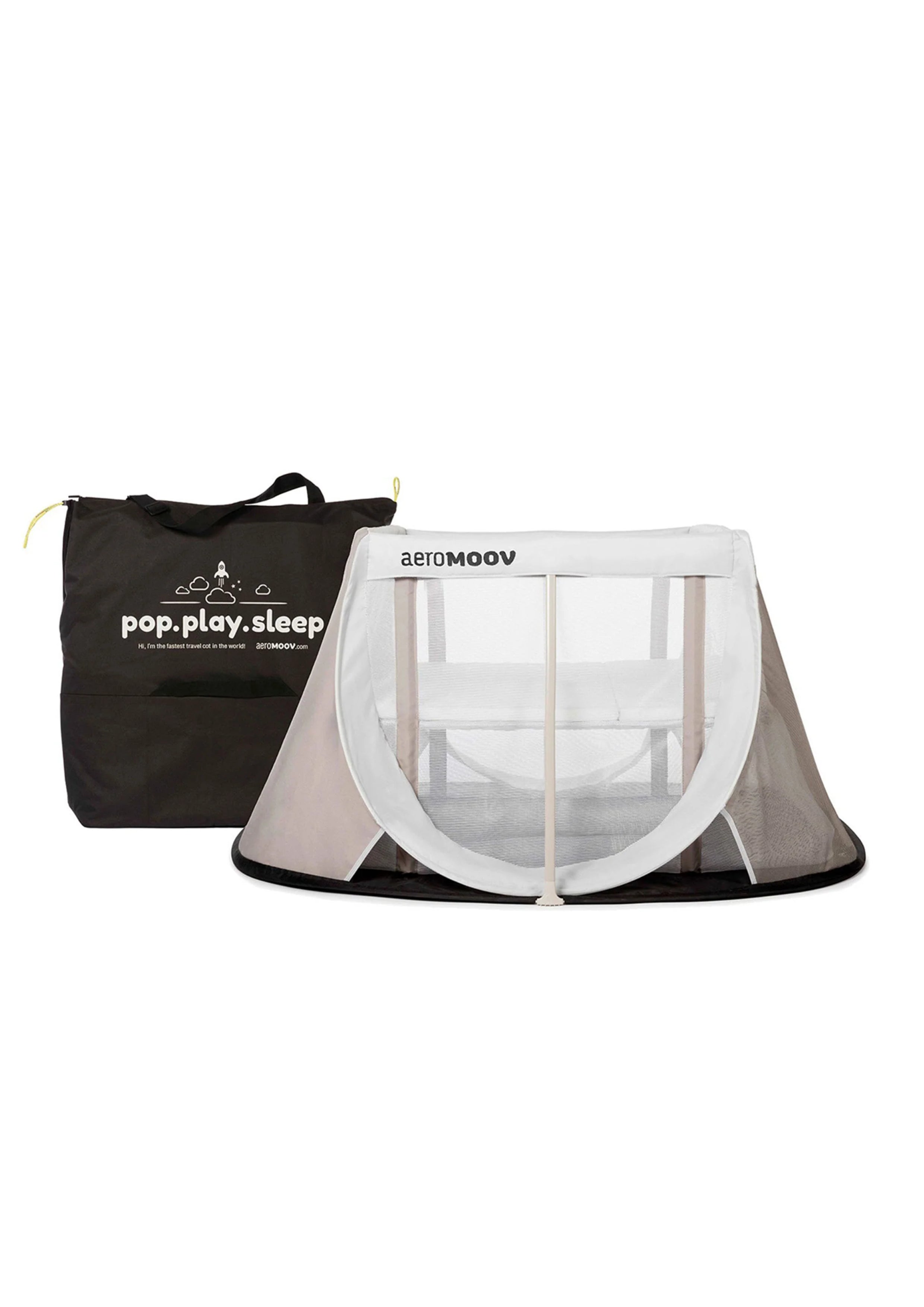 Instant Travel Cot white / sand