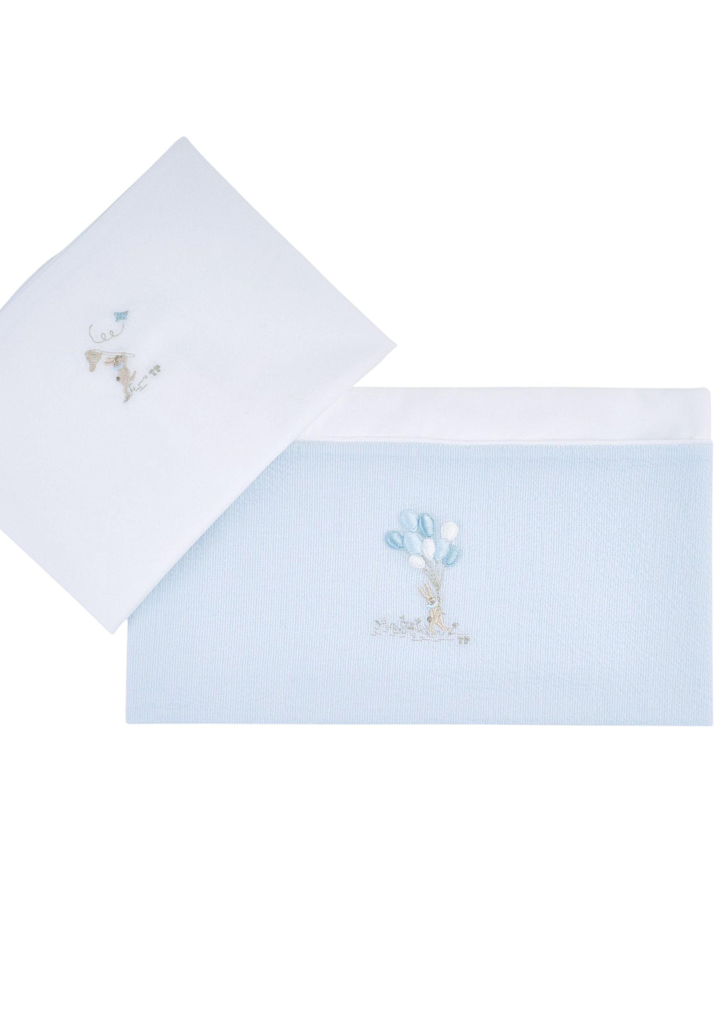 Laken bed + kussensloop Blue garden party