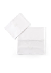 Laken bed + kussensloop White cotton