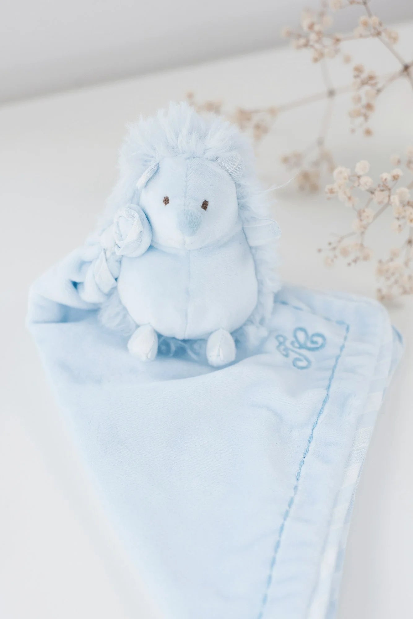 Léon l'hérisson Doudou Rose pâle