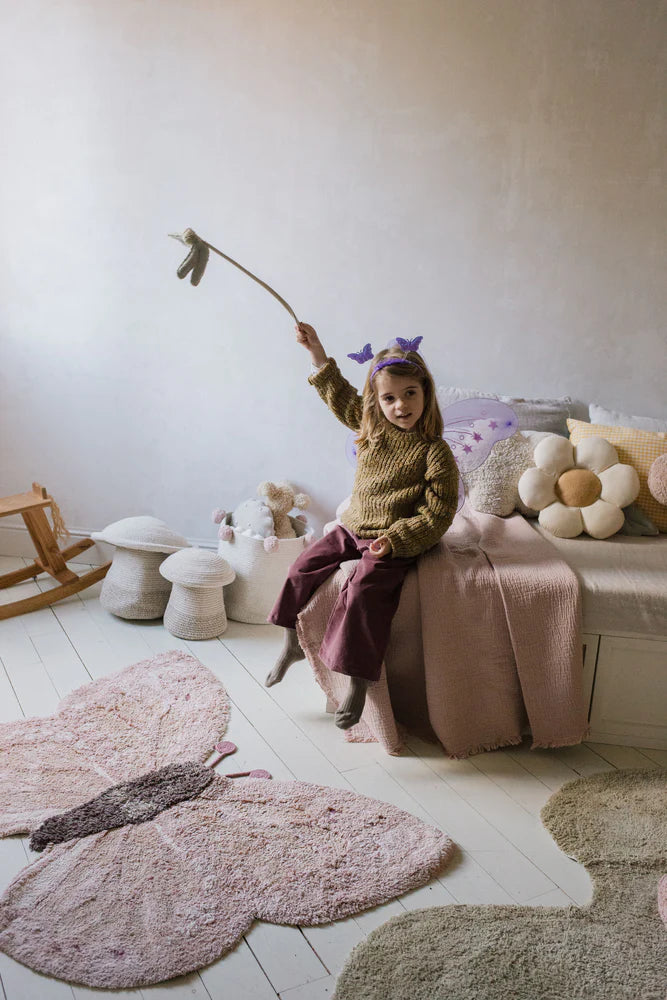 Butterfly washable rug